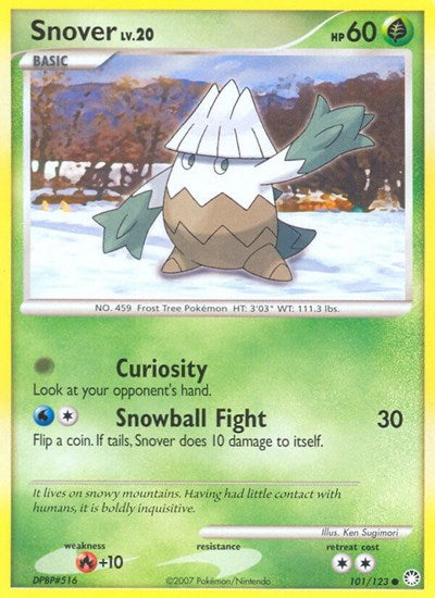 Snover (Mysterious Treasures) Damaged / Poor Reverse Holofoil