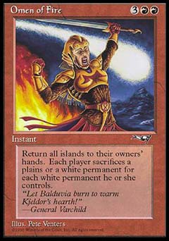 Omen of Fire (Alliances) Heavy Play