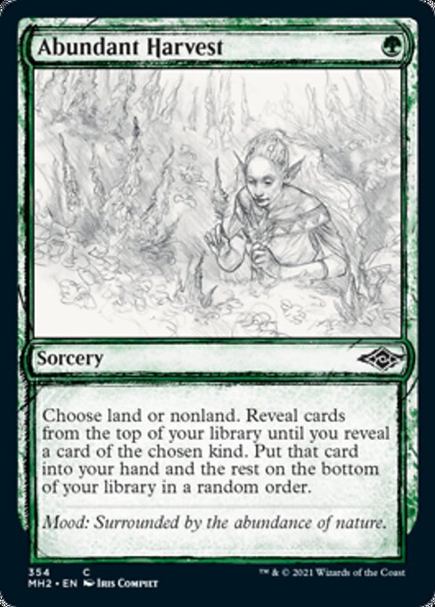 Abundant Harvest (Showcase) (Modern Horizons 2) Light Play