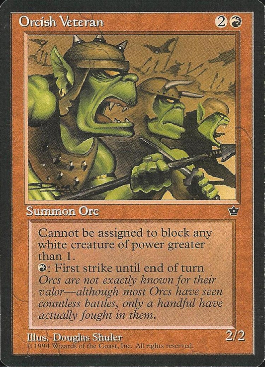 Orcish Veteran (Shuler) (Fallen Empires) Light Play