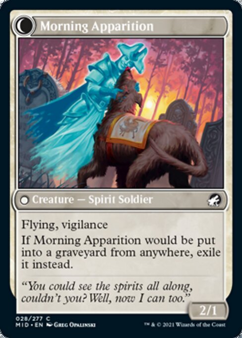 Mourning Patrol / Morning Apparition (Innistrad: Midnight Hunt) Light Play