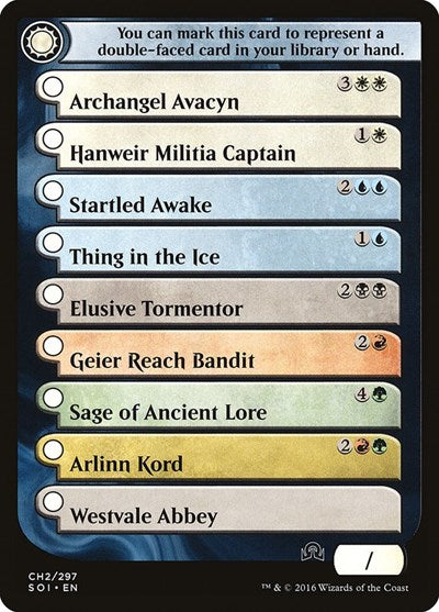 Checklist Card - (CH2) Shadows over Innistrad (Shadows Over Innistrad) Light Play
