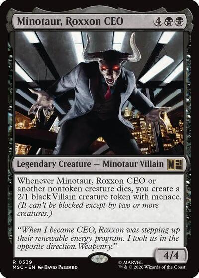 Minotaur, Roxxon CEO (Commander: Marvel Super Heroes) Light Play