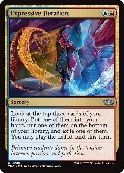 Expressive Iteration (Commander: Tarkir: Dragonstorm) Light Play