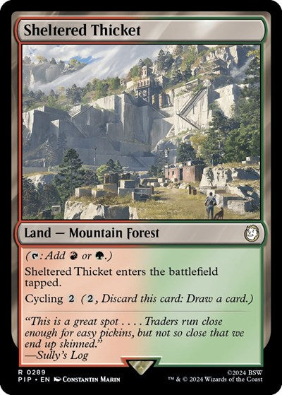 Sheltered Thicket (Universes Beyond: Fallout) Light Play