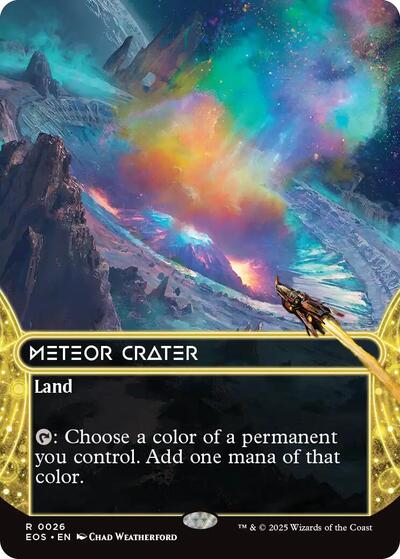 Meteor Crater (0026) (Borderless) (Stellar Sights) Light Play Foil