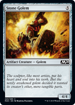 Stone Golem (Magic 2020 Core Set) Light Play
