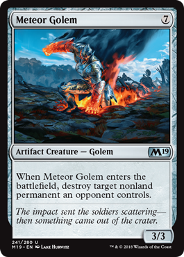 Meteor Golem (Magic 2019 Core Set) Medium Play