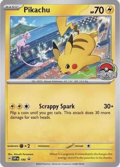 Pikachu - 190 (SV: Scarlet & Violet Promo Cards) Light Play