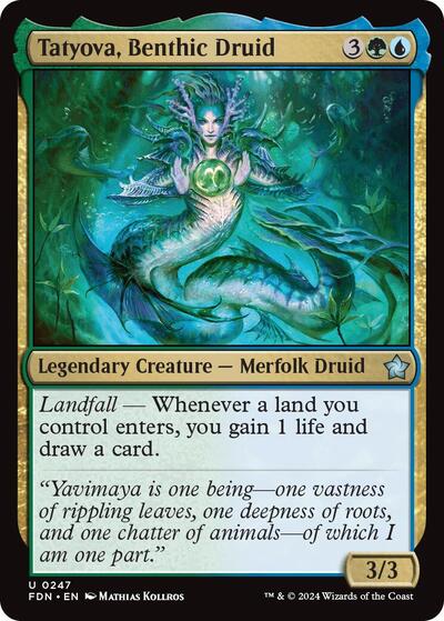 Tatyova, Benthic Druid (Foundations) Light Play Foil