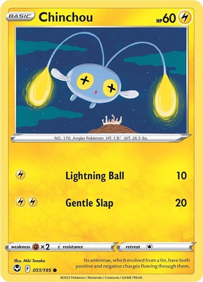 Chinchou (SWSH12: Silver Tempest) Light Play Reverse Holofoil