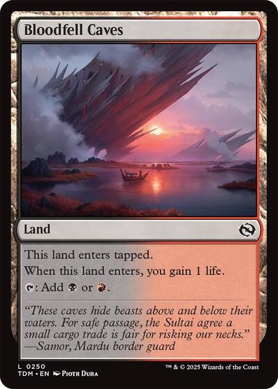 Bloodfell Caves (Tarkir: Dragonstorm) Light Play