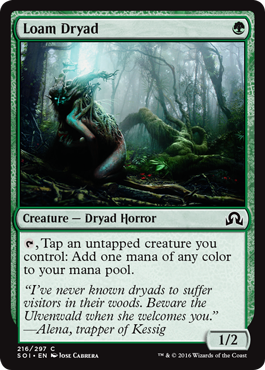 Loam Dryad (Shadows Over Innistrad) Light Play