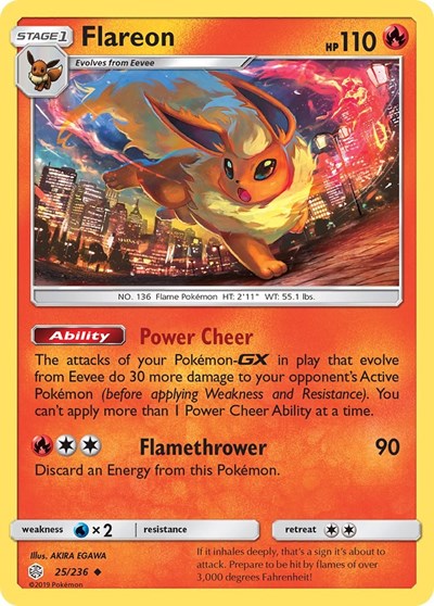Flareon (SM - Cosmic Eclipse) Damaged / Poor