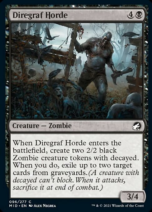 Diregraf Horde (Innistrad: Midnight Hunt) Light Play