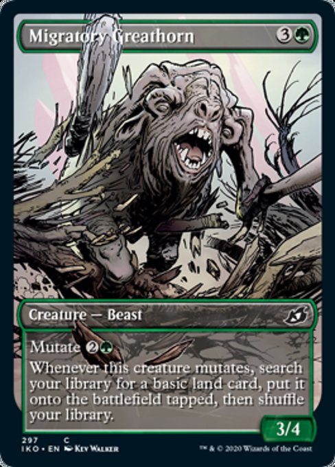 Migratory Greathorn (Showcase) (Ikoria: Lair of Behemoths) Light Play