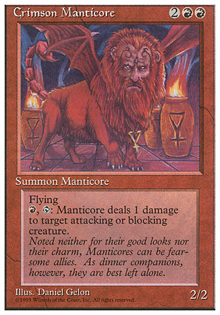 Crimson Manticore (4th Edition) Light Play