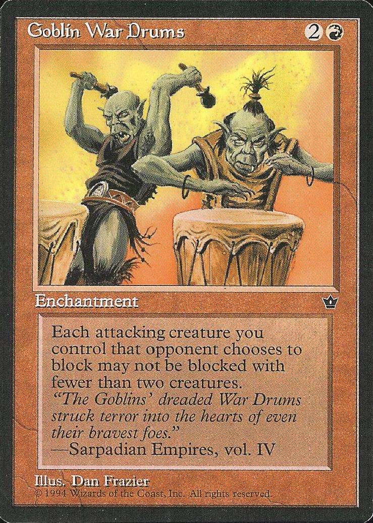 Goblin War Drums (Frazier) (Fallen Empires) Light Play