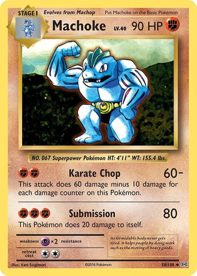 Machoke (XY - Evolutions) Medium Play Reverse Holofoil