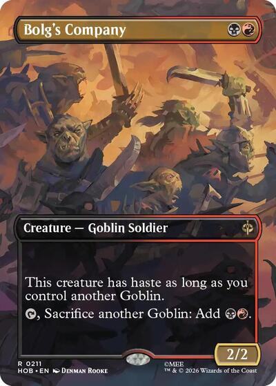Bolg's Company (Borderless) (The Hobbit) Light Play Foil
