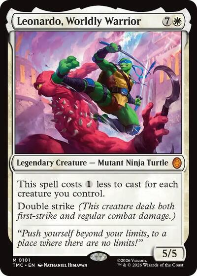 Leonardo, Worldly Warrior (Commander: Teenage Mutant Ninja Turtles) Light Play