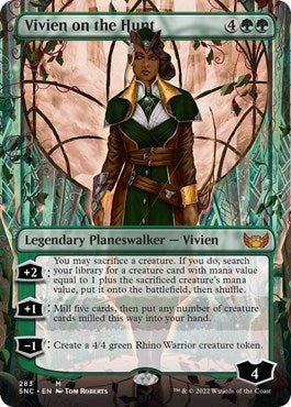 Vivien on the Hunt (Borderless) (Streets of New Capenna) Light Play Foil
