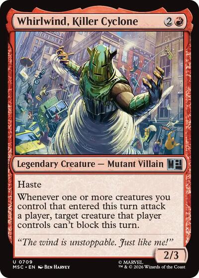 Whirlwind, Killer Cyclone (Commander: Marvel Super Heroes) Light Play