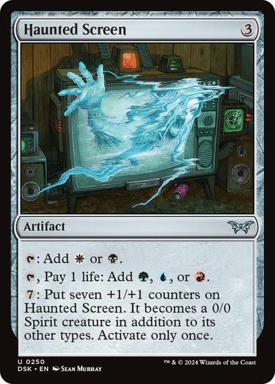 Haunted Screen (Duskmourn: House of Horror) Light Play