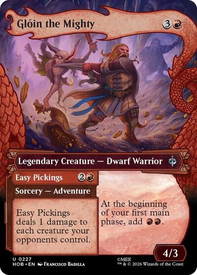 Gloin the Mighty (Showcase) (The Hobbit) Light Play Foil