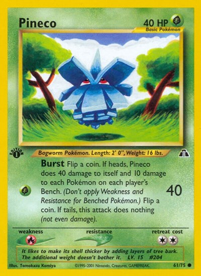 Pineco (Neo Discovery) Damaged / Poor Unlimited