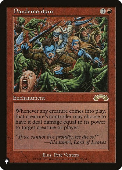 Pandemonium (The List) Light Play
