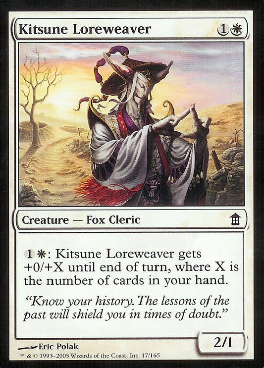 Kitsune Loreweaver (Saviors of Kamigawa) Light Play