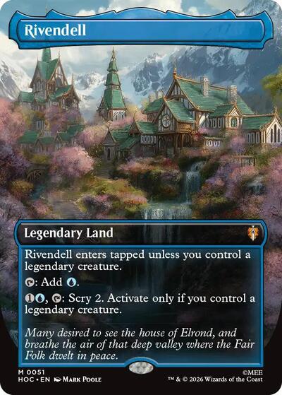 Rivendell (Borderless) (The Hobbit: Eternal-Legal) Light Play Foil