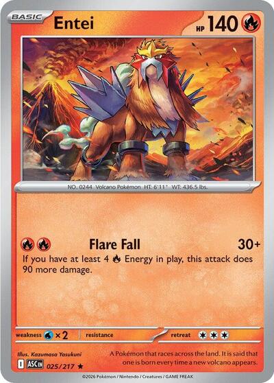 Entei (ME: Ascended Heroes) Light Play Holofoil
