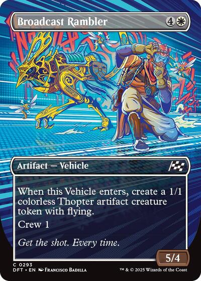Broadcast Rambler (Borderless) (Aetherdrift) Light Play Foil