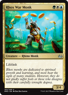 Rhox War Monk (Modern Masters 2017) Light Play Foil