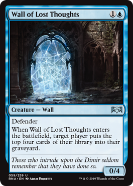 Wall of Lost Thoughts (Ravnica Allegiance) Light Play