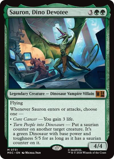 Sauron, Dino Devoteee (Commander: Marvel Super Heroes) Light Play