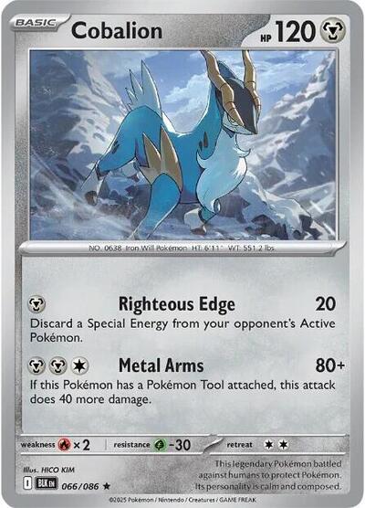 Cobalion (SV: Black Bolt) Light Play Holofoil