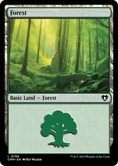 Forest (0799) (Commander Masters) Light Play