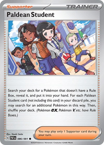 Paldean Student - 086 (SV: Paldean Fates) Light Play