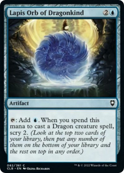 Lapis Orb of Dragonkind (Commander Legends: Battle for Baldur's Gate) Light Play