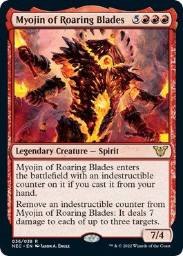Myojin of Roaring Blades (Commander: Kamigawa: Neon Dynasty) Light Play