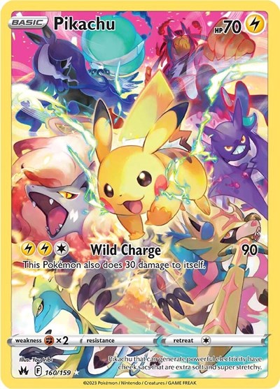 Pikachu (Secret) (Crown Zenith) Light Play Holofoil