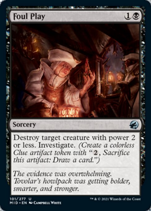 Foul Play (Innistrad: Midnight Hunt) Light Play