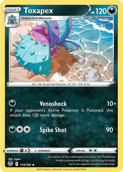 Toxapex (SWSH12: Silver Tempest) Light Play