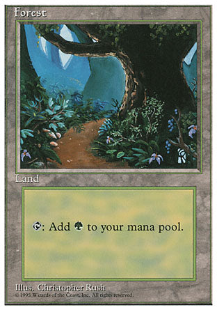 Forest (B) (4th Edition) Medium Play