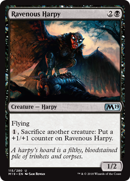 Ravenous Harpy (Magic 2019 Core Set) Light Play