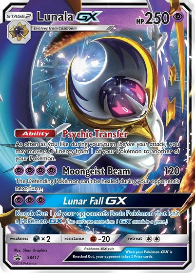 Lunala GX - SM17 (SM Promos) Damaged / Poor Holofoil