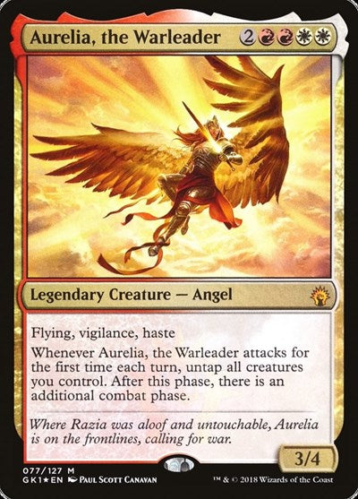 Aurelia, the Warleader (Guilds of Ravnica: Guild Kits) Damaged / Poor Foil
